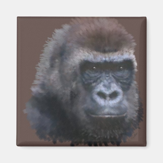 Silverback Gorilla Magnet (Front)