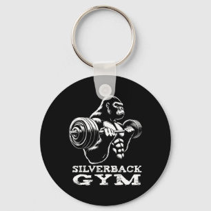 Silverback Gym Gorilla Weightlifting Workout Fitne Key Ring