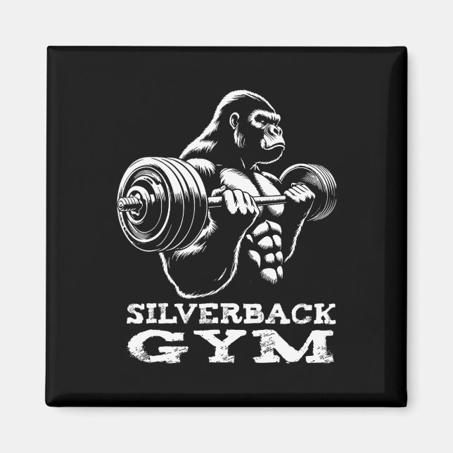 Silverback Gym Gorilla Weightlifting Workout Fitne Magnet (Front)