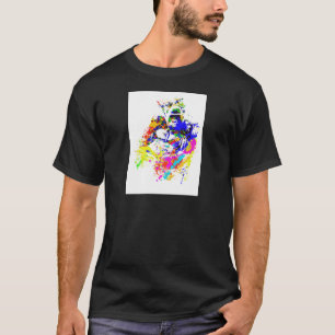 Silverback Lowland Gorilla Splatter Paint Effect T-Shirt