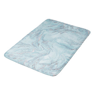SilverBlue Marble Bath Mat