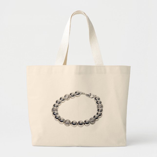 SilverChain072509 Large Tote Bag (Front)