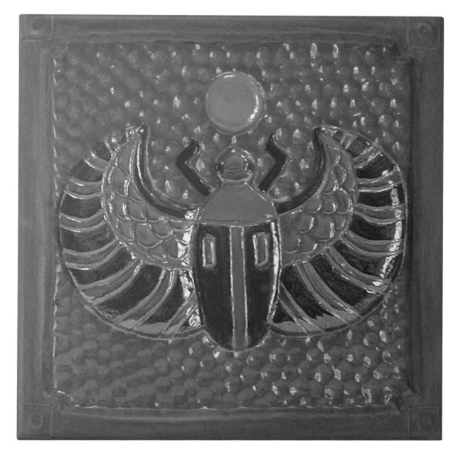 Silvere Egyptian Winged Scarab Tile (Front)