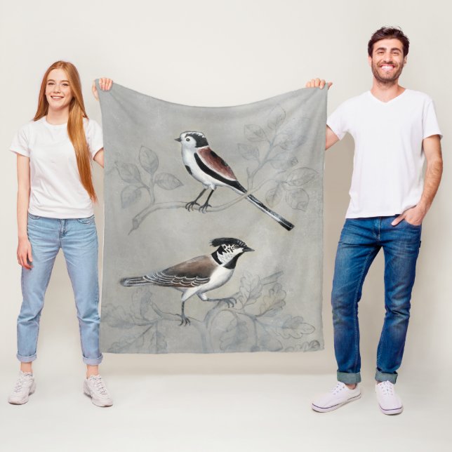 Silvered Aviary | A Pair Fleece Blanket (In Situ)