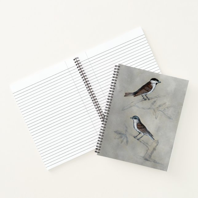 Silvered Aviary | A Pair Of Birds Notebook (Inside)