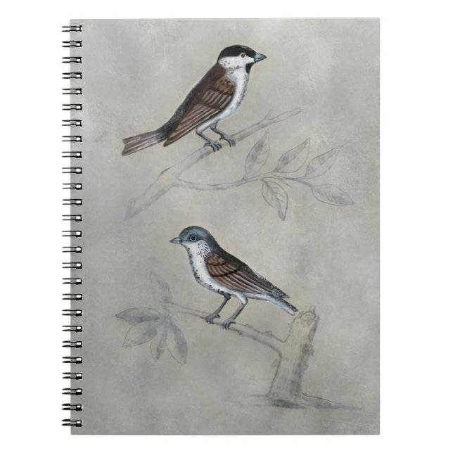 Silvered Aviary | A Pair Of Birds Notebook (Front)