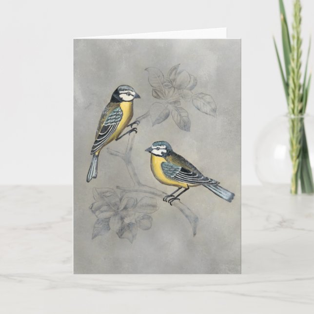 Silvered Aviary | Bird Couple Card (Front)