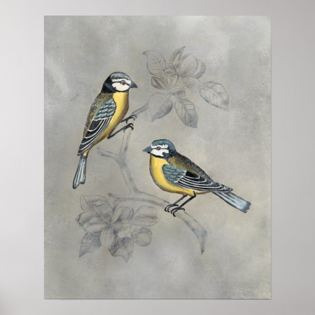 Silvered Aviary | Bird Couple Poster (Front)