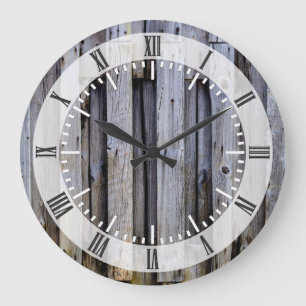 Silvered Seaside Shed Large Clock