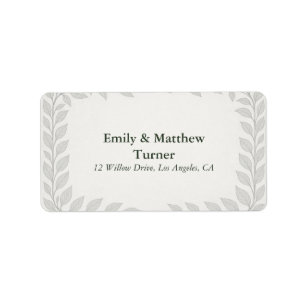 Silverleaf Elven Wedding Label