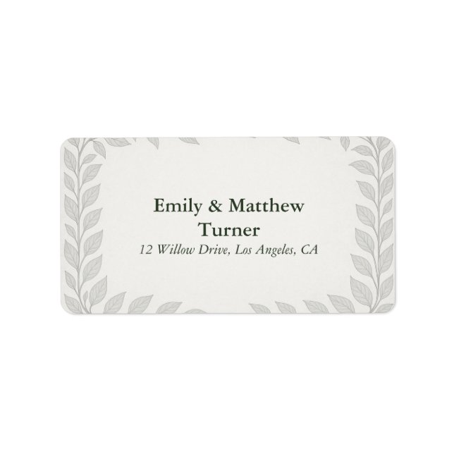 Silverleaf Elven Wedding Label (Front)