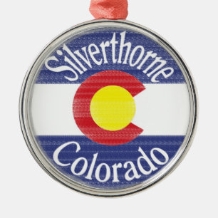 Silverthorne Colorado circle flag Metal Ornament