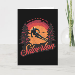 Silverton Colorado San Juan Mountains Snow Skiing Card