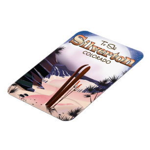Silverton Colorado ski poster Magnet