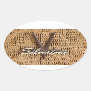 Silvertone 'V' Logo Sticker