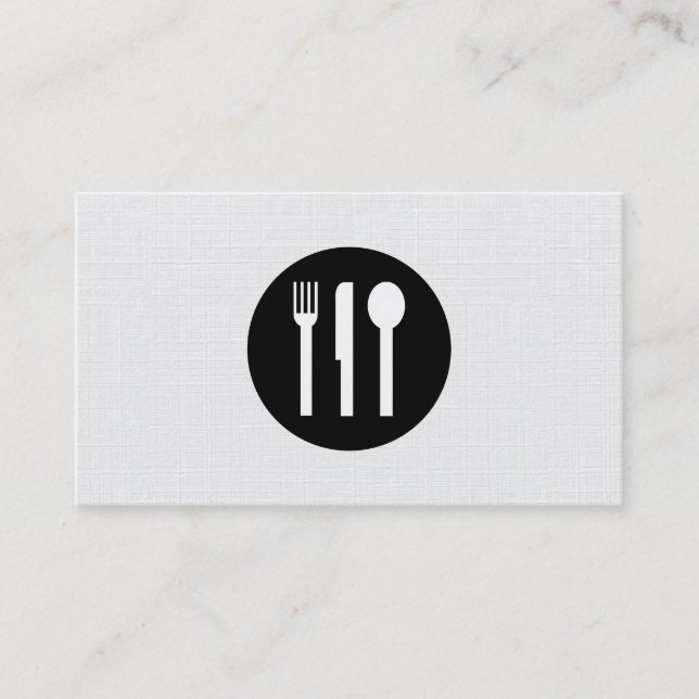 Silverware 2 / Linen Pattern Business Card (Front)