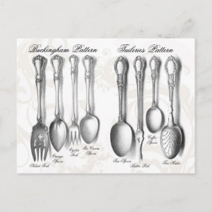 Silverware Collection Postcard