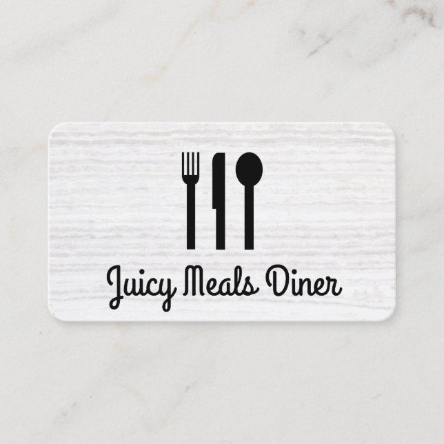 Silverware Modern Texture Business Card (Front)