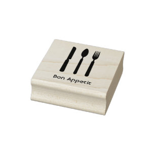 Silverware Rubber Stamp