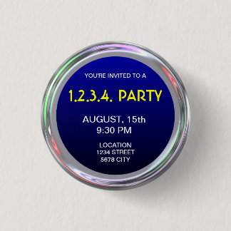 Silvery button for text, logo or image