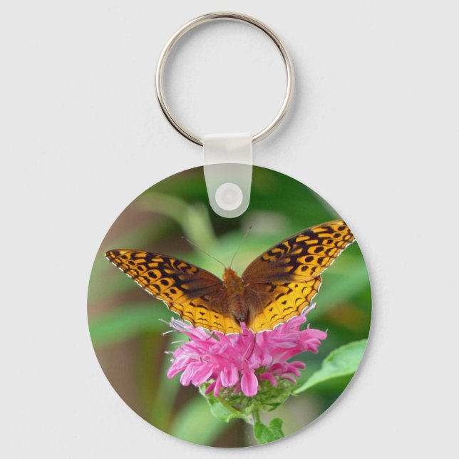 Silvery Checkerspot Butterfly Key Ring (Front)