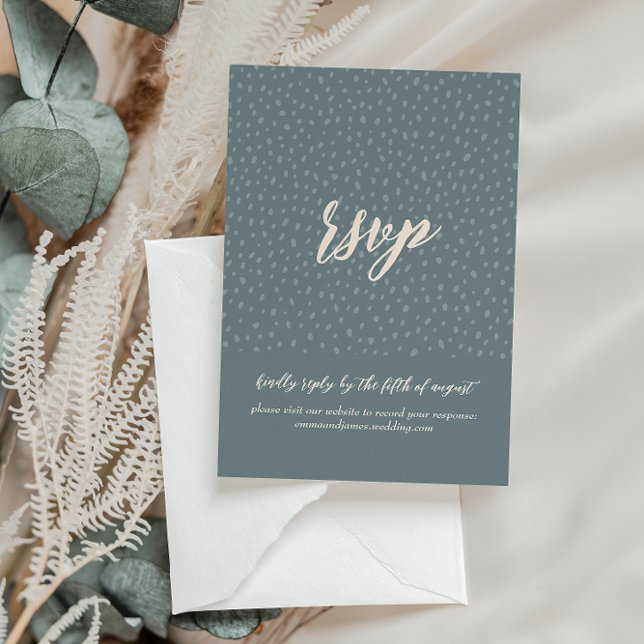 Silvery Eucalyptus Response RSVP Wedding Site Card (Creator Uploaded)