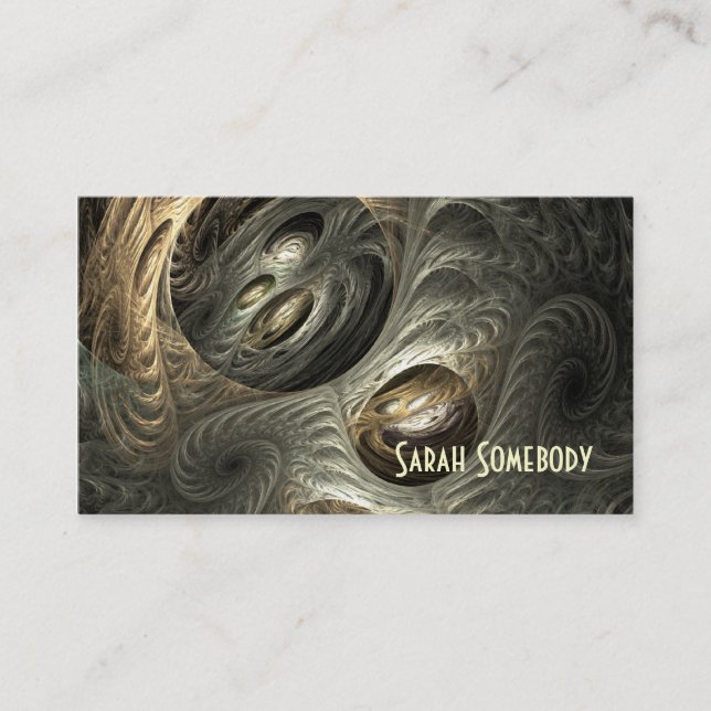 Silvery Gold Tunnel Fractal Profile Card (Front)