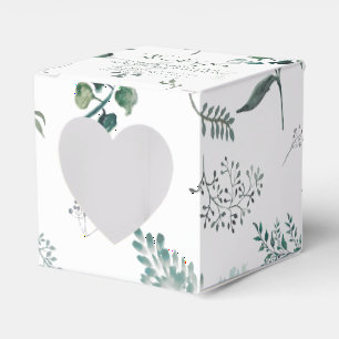 Silvery Green Eucalyptus Wedding Favour Box