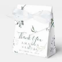 Silvery Green Eucalyptus Wedding Favour Box