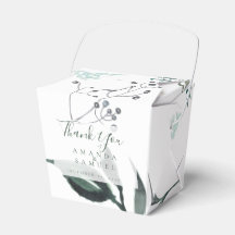 Silvery Green Eucalyptus Wedding Favour Box