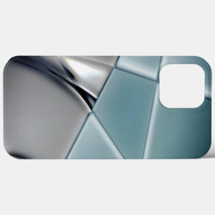 Silvery rectangle trapezoids changeable background iPhone 13 pro max case