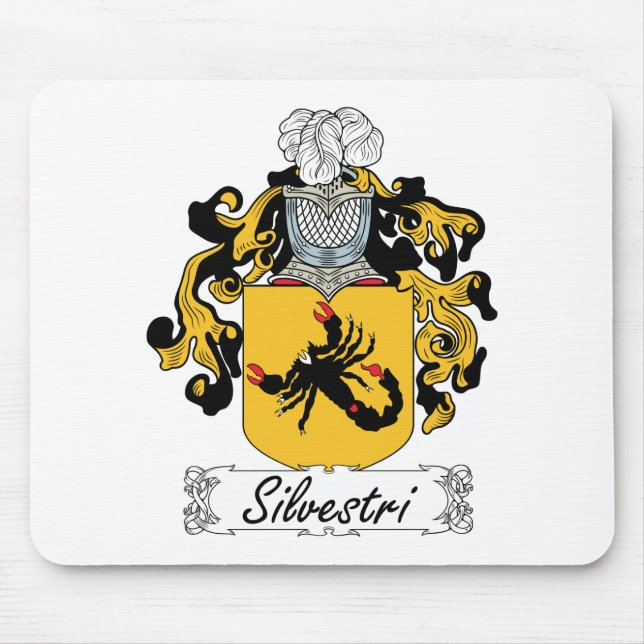 Silvestri Family Crest Mouse Pad (Front)