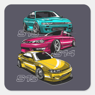 SILVIA "S" CHASSIS EVOLUTION SQUARE STICKER