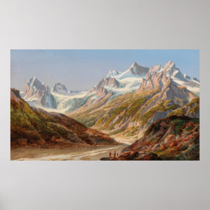 Silvretta Mountain Landscape – Ignaz Dorn Poster
