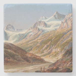 Silvretta Mountain Landscape – Ignaz Dorn Stone Coaster