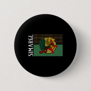 Simargl Paganism Dog Nordic Ancestry National Russ 6 Cm Round Badge
