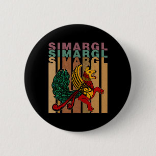 Simargl Paganism Dog Nordic Ancestry National Russ 6 Cm Round Badge