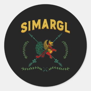 Simargl Paganism Dog Nordic Ancestry National Russ Classic Round Sticker