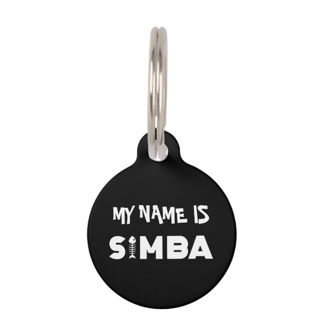 Simba Cat Pet ID Tag (Front)