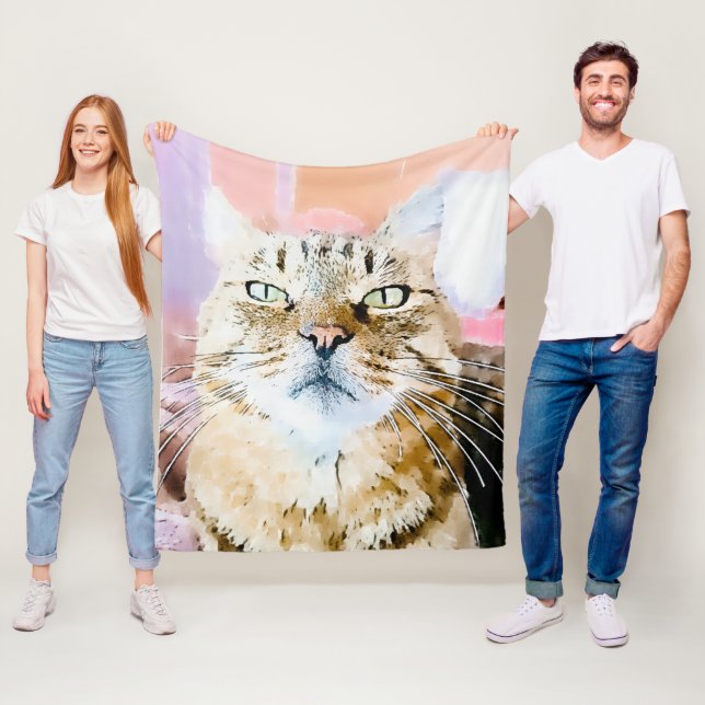 Simba the Striped King Fleece Blanket (In Situ)