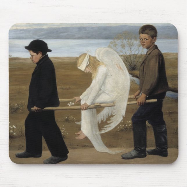Simberg’s Wounded Angel mousepad (Front)