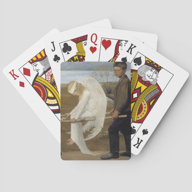 Simberg’s Wounded Angel playing cards (Back)