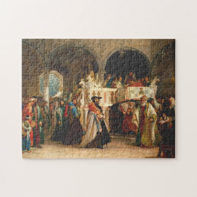 Simchat Torah by Solomon Hart - Circa 1850 Jigsaw Puzzle (Horizontal)