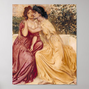 Simeon And Solomon Sappho And Erinna In A Garden Poster