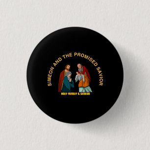SIMEON AND THE PROMISED SAVIOR 3 CM ROUND BADGE