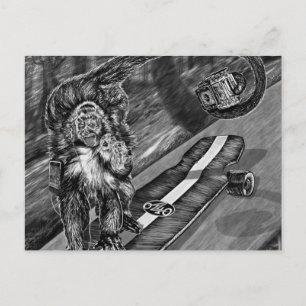 Simeon Skateboard Selfie Postcard