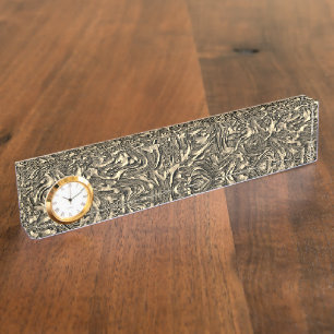 Similar to wall texture of suede or khaki colour nameplate