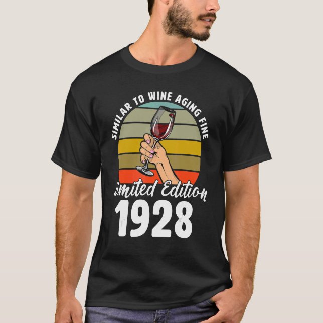 Similar to Wine Aging Fine Born In 1928 94th Retro T-Shirt (Front)