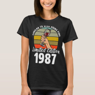Similar to Wine Aging Fine Born In 1987 35th Retro T-Shirt