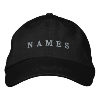 Simlpe Black Custom Name Embroidered Hat